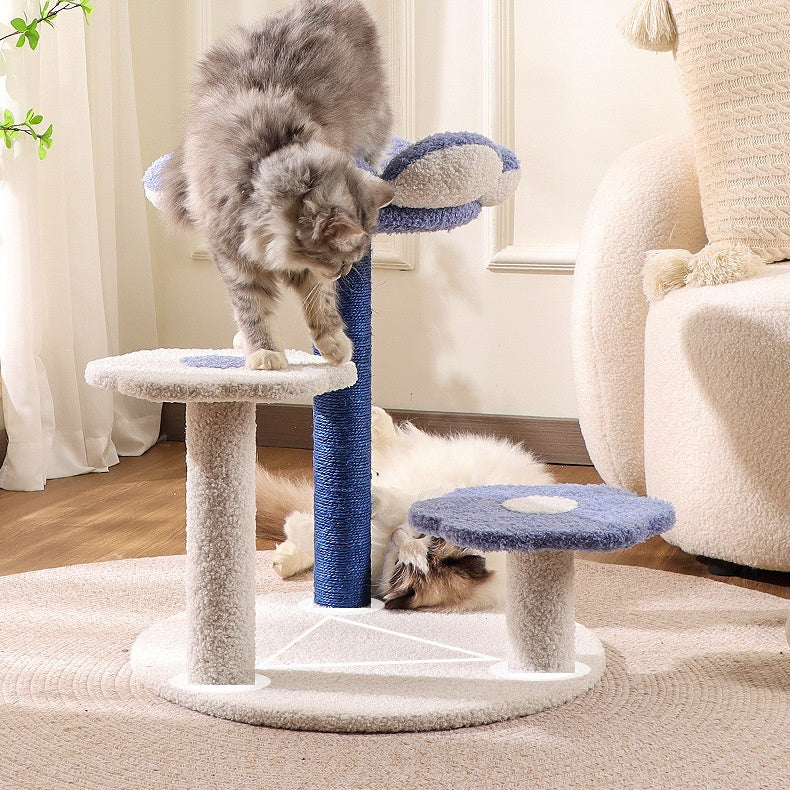 Flower Cat Tree with Scratching Posts – Multi-Level Plush Cat Tower Playground & Climbing Tree