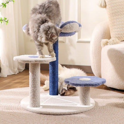 Flower Cat Tree with Scratching Posts – Multi-Level Plush Cat Tower Playground & Climbing Tree