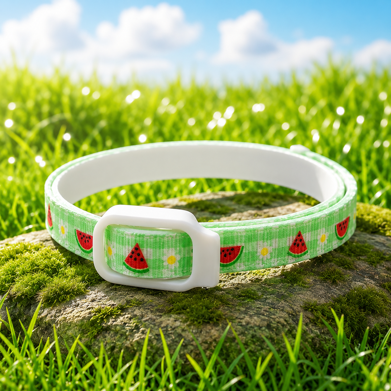 HipiDogs Waterproof Insect-Repellent Dog Collar | Adjustable Fruit Print Collar
