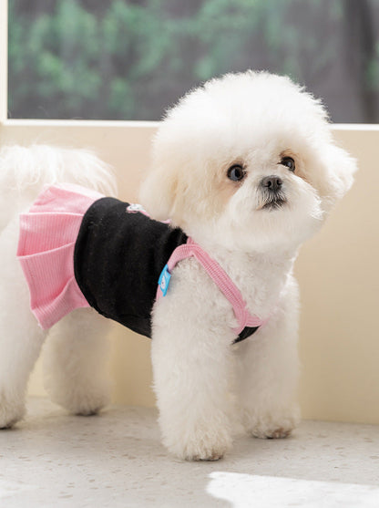 Cute Pleated Dog Dress – Soft Cartoon Puppy Dress for Small Dogs Spring Summer Pet Clothes
