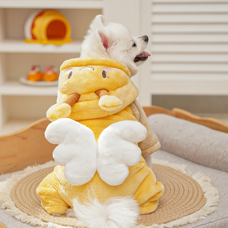 Warm Hooded Dog Coat for Small Dogs – Soft Fleece Winter Puppy Jacket, Cozy Thick Pet Outfit