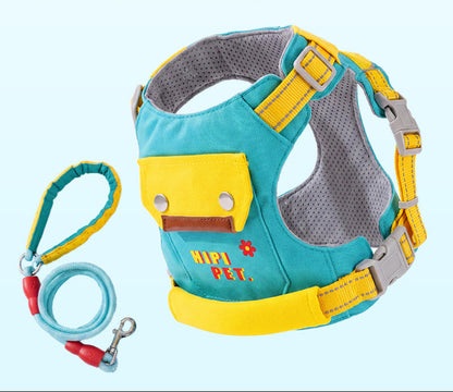 HipiDogs No-Pull Dog Harness | Adjustable Reflective Vest Harness with Built-in Leash Attachment