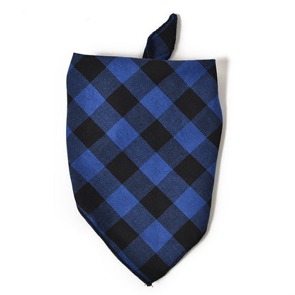 Christmas & Plaid Dog Bandana Bib – Soft Cotton Triangle Scarf for Small to Large Dogs