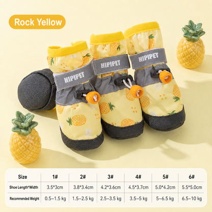 Waterproof Dog Rain Boots with Non-Slip Rubber Sole