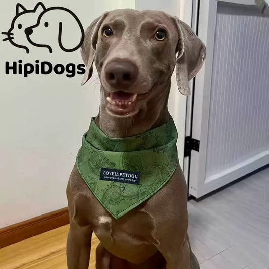 Adjustable Dog Bandana Scarf – Stylish Soft Pet Neck Bandana for Small Medium Large Dogs