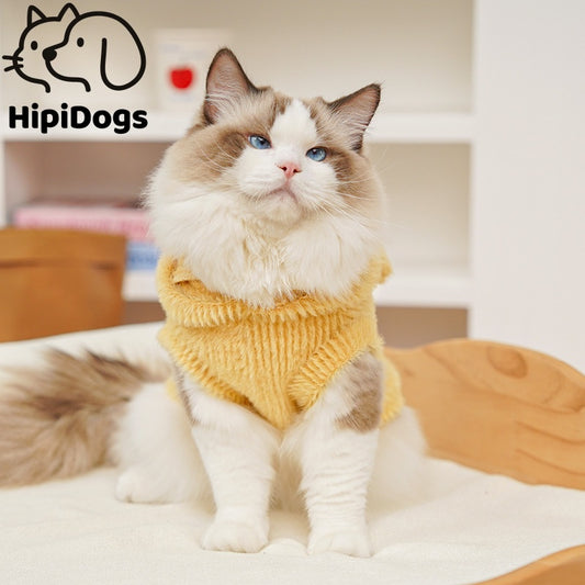 Cute Knitted Cat Sweater Vest – Warm Soft Pet Pullover for Cats | Cozy Winter Cat Clothing
