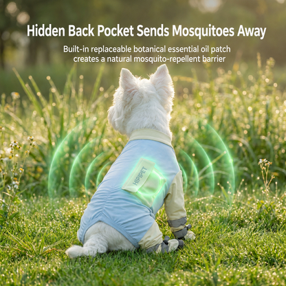 HipiDogs Full-Cover Dog Recovery Suit | Breathable Recovery Onesie for Dogs
