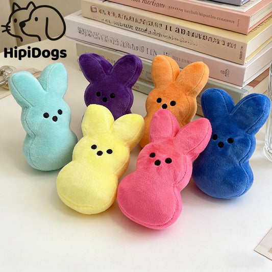 Easter Bunny Dog Toy | Cute Plush Bunny Squeaky Dog Toy | Soft Interactive Pet Toy for Small & Medium Dogs | HipiDogs