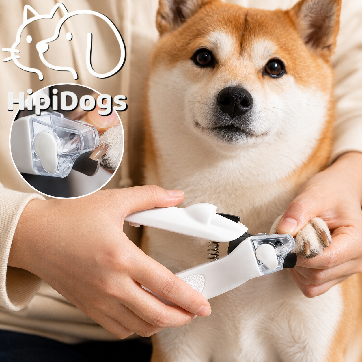HipiDogs Pet Nail Clipper | Safety Guard with Built-in Nail Catcher