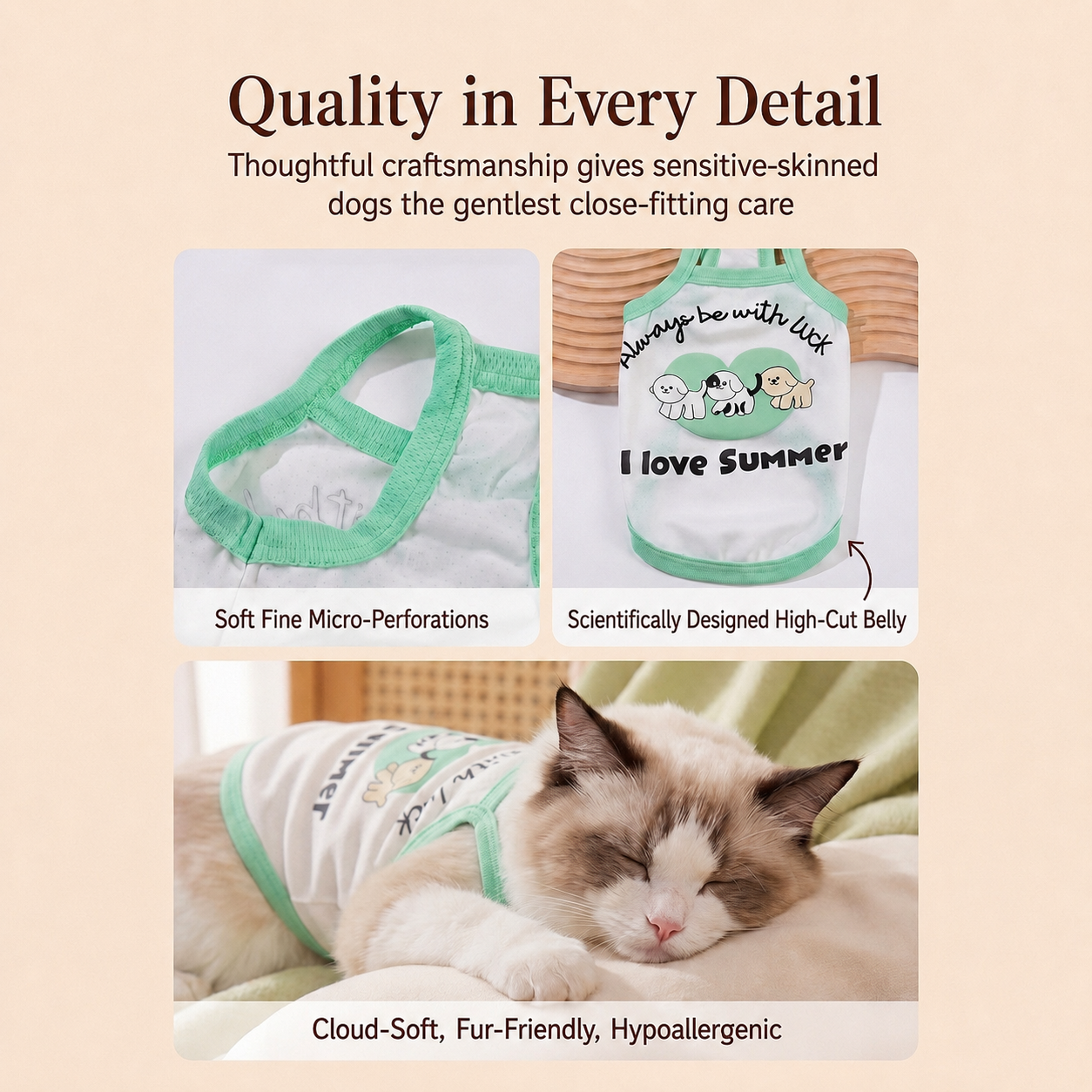 HipiDogs Cooling Mesh Cat Harness Vest | Breathable Summer Walking Harness