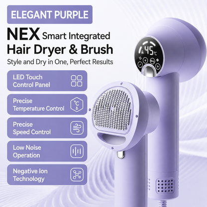 HipiDogs 2-in-1 Pet Dryer Brush | Adjustable Temperature & Low Noise Grooming Dryer