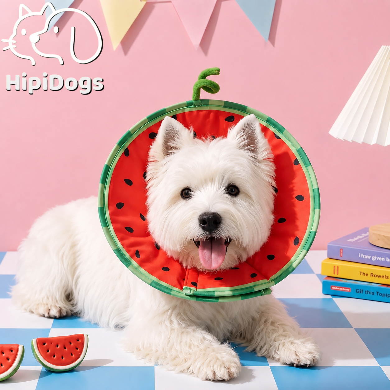 HipiDogs Watermelon Recovery Collar