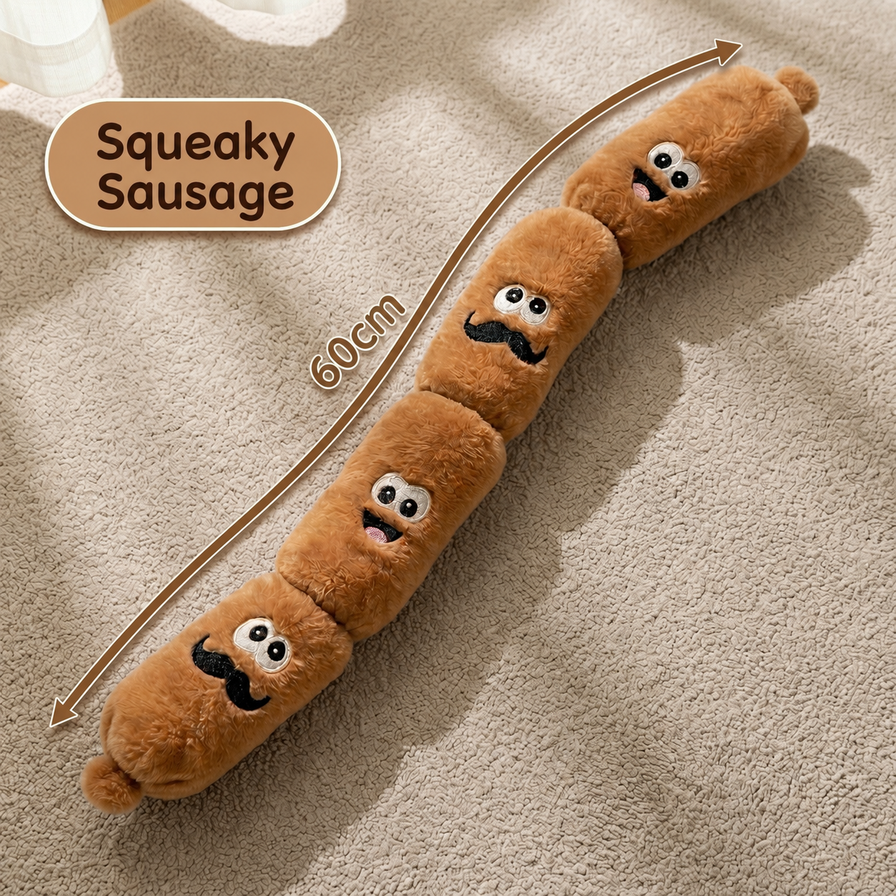 HipiDogs Plush Squeaky Dog Toy | Soft Interactive Chew Toy for Small & Medium Dogs