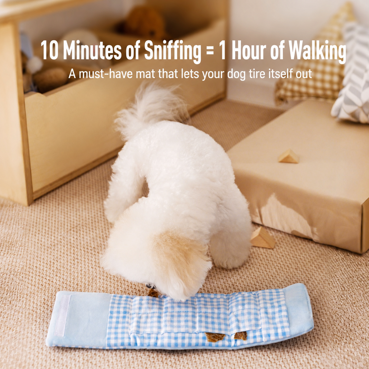 HipiDogs Interactive Snuffle Mat for Dogs | Plush Treat Puzzle Toy