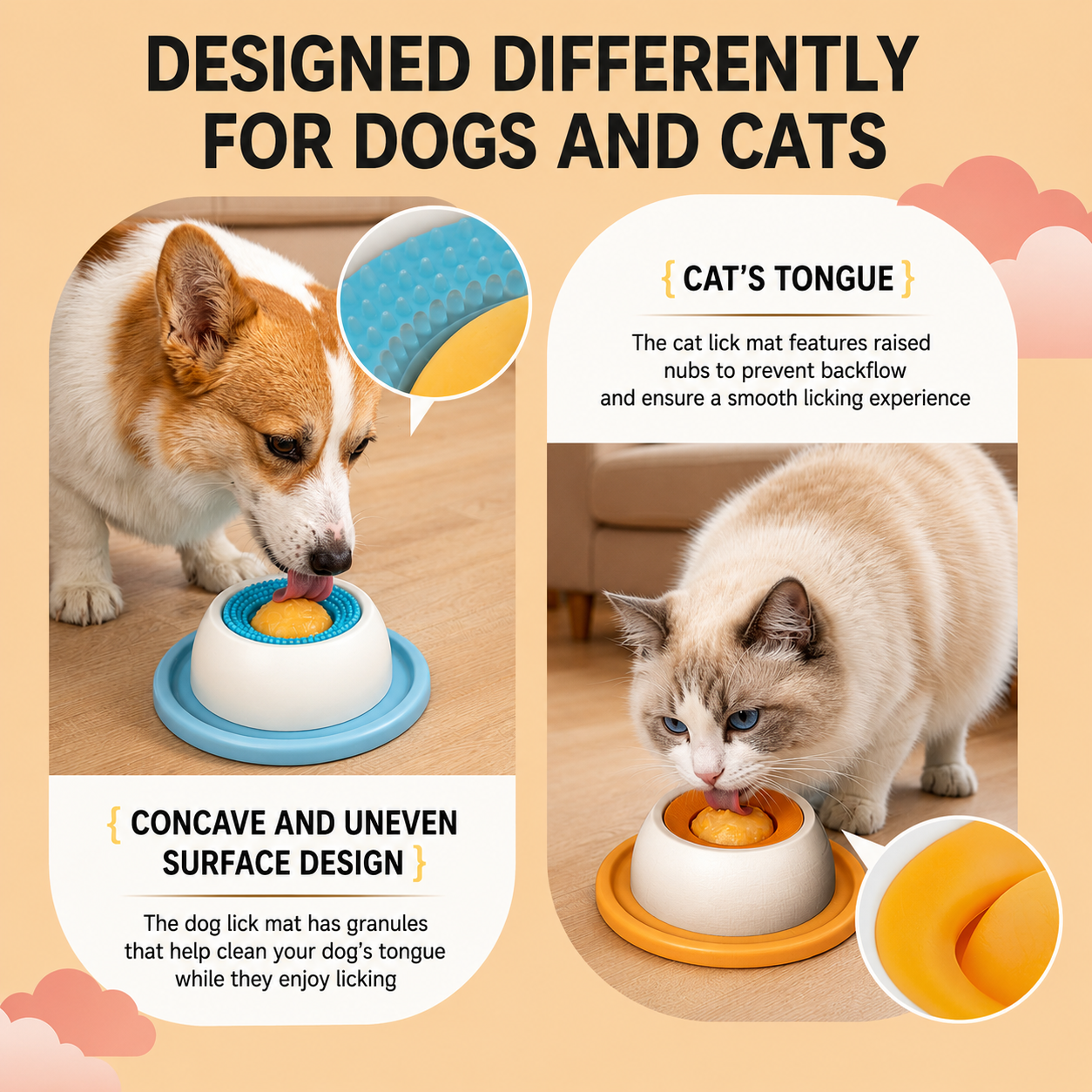 HipiDogs Slow Feeder Lick Bowl | Anti-Slip Interactive Feeding Bowl for Dogs & Cats