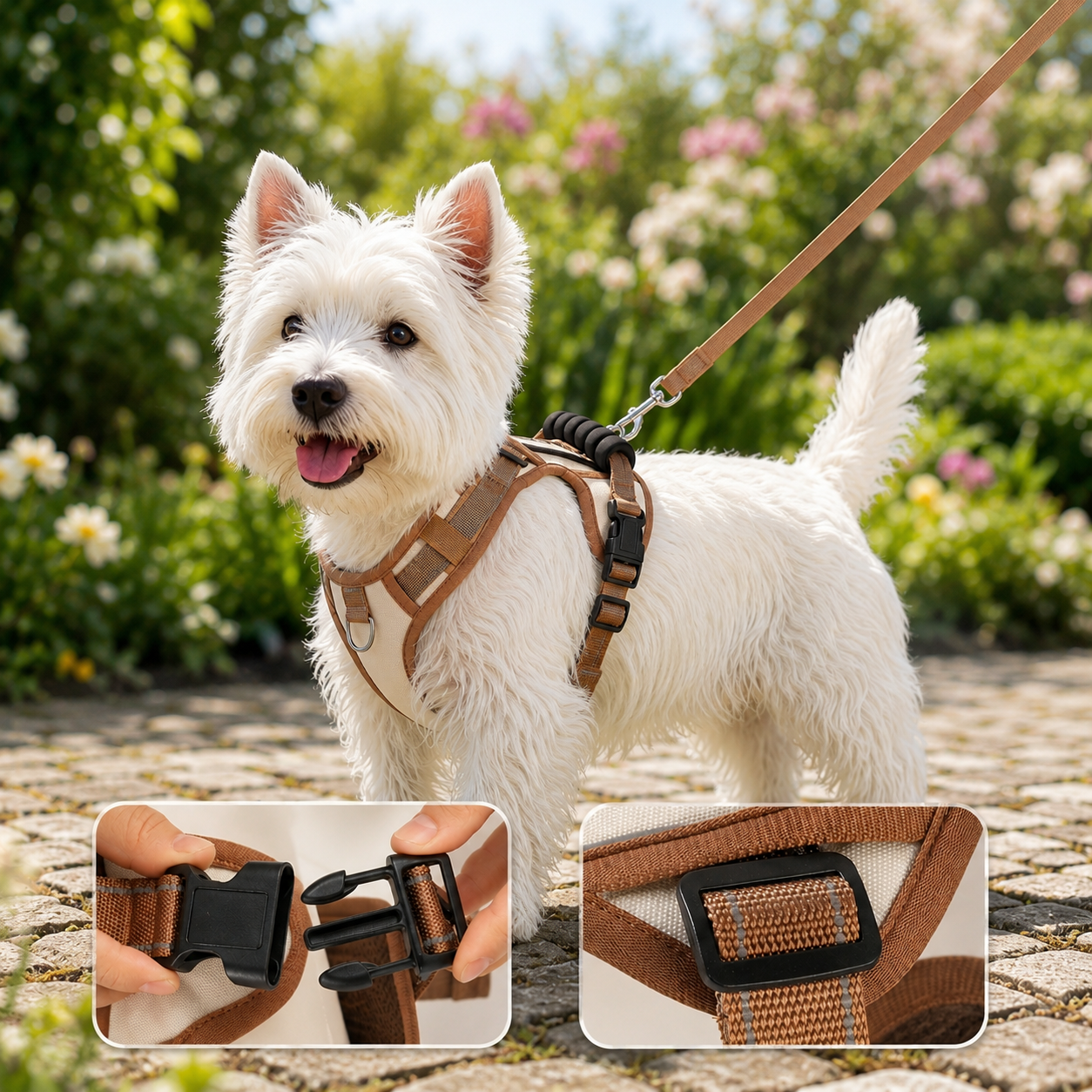 HipiDogs Adjustable No-Pull Dog Harness | Breathable Soft Walking Vest
