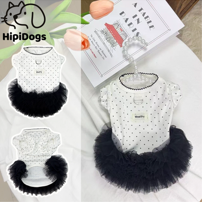 HipiDogs Polka Dot Tutu Dog Dress