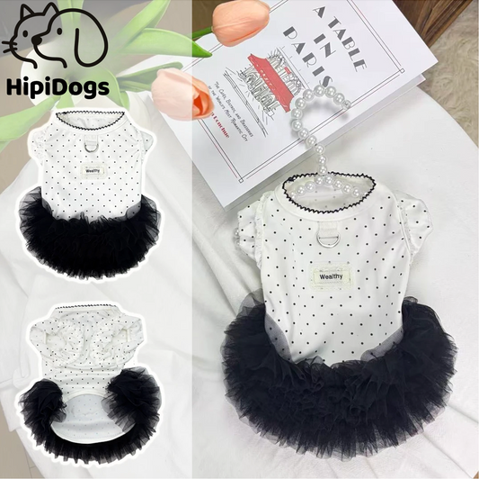 HipiDogs Polka Dot Tutu Dog Dress - product photo