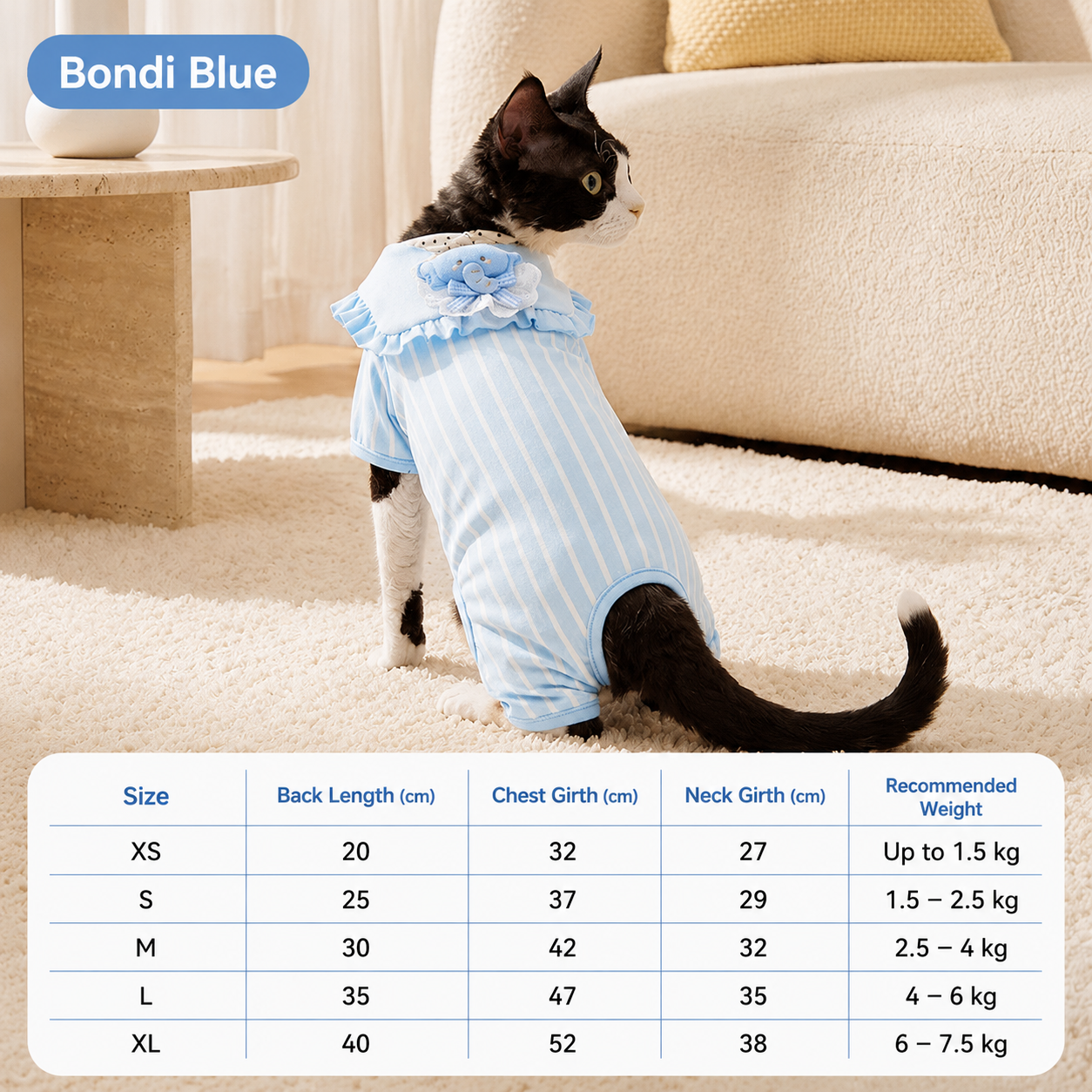 Cute Ruffle Collar Four-Leg Pet Jumpsuit – Bear & Elephant Dog Pajamas