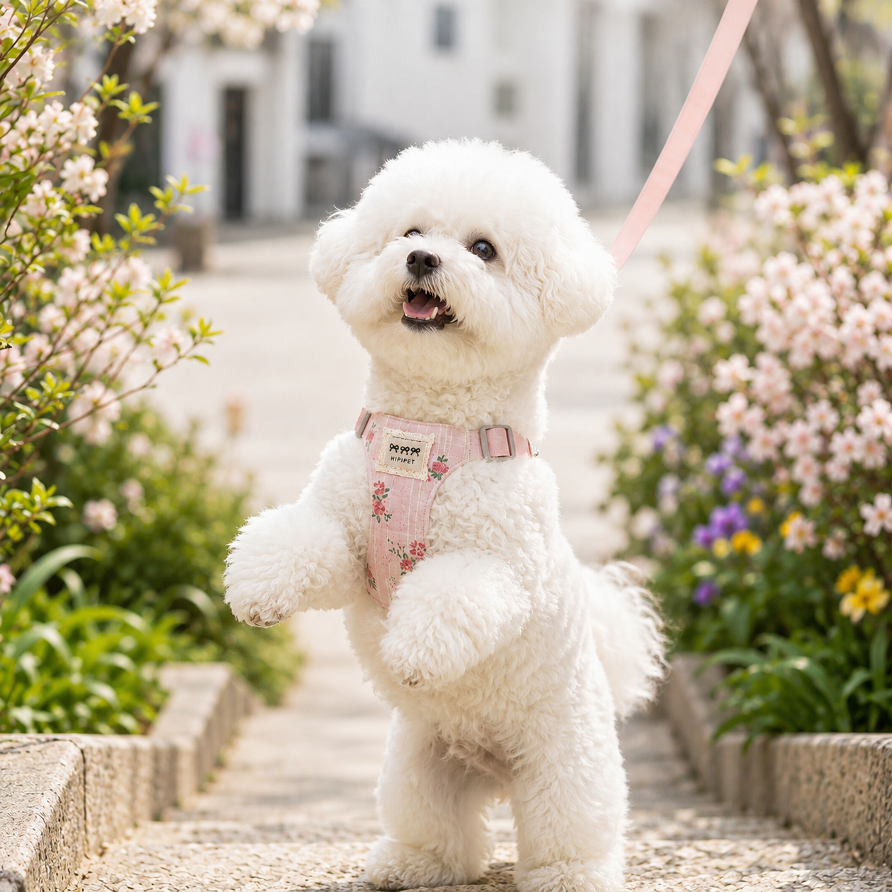 HipiDogs Floral Dog Harness Vest | Soft Adjustable No-Pull Walking Harness