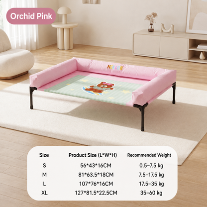 Elevated Dog Bed with Raised Bolsters for Indoor & Outdoor Use