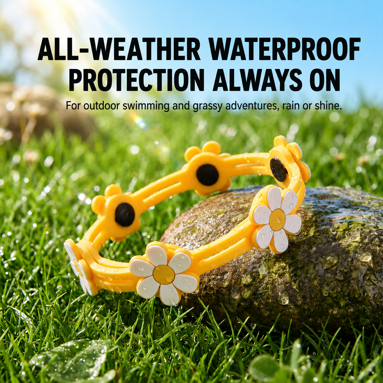 HipiDogs Adjustable Flea & Mosquito Repellent Pet Collar | Waterproof Silicone Collar for Dogs & Cats