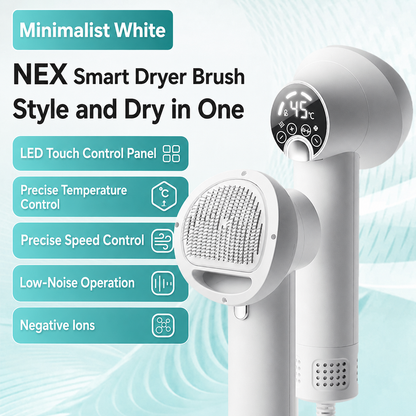 HipiDogs 2-in-1 Pet Dryer Brush | Adjustable Temperature & Low Noise Grooming Dryer
