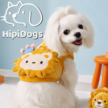 HipiDogs Lion Dog Shirt | Cute Cartoon Pet T-Shirt for Small Dogs