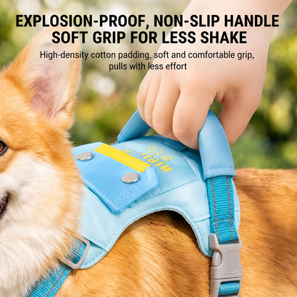 HipiDogs No-Pull Dog Harness | Adjustable Reflective Vest Harness with Built-in Leash Attachment
