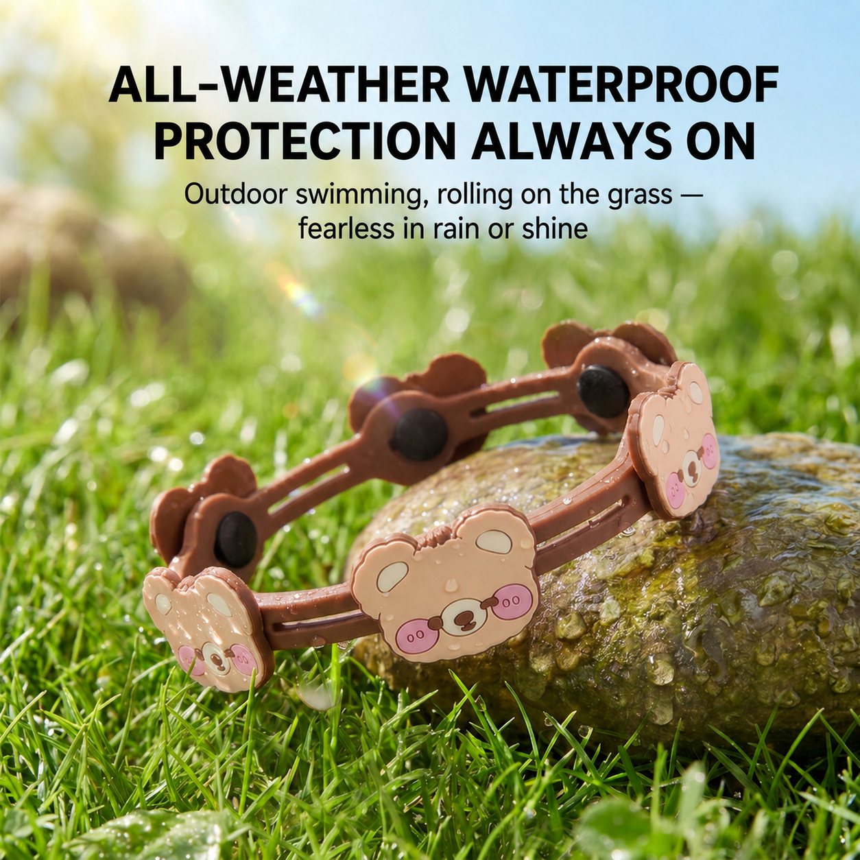 HipiDogs Adjustable Insect-Repellent Dog Collar | Waterproof Flea & Tick Protection Collar