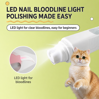 HipiDogs Electric Pet Paw Trimmer – Quiet LED Paw Hair Grooming Clipper for Dogs & Cats