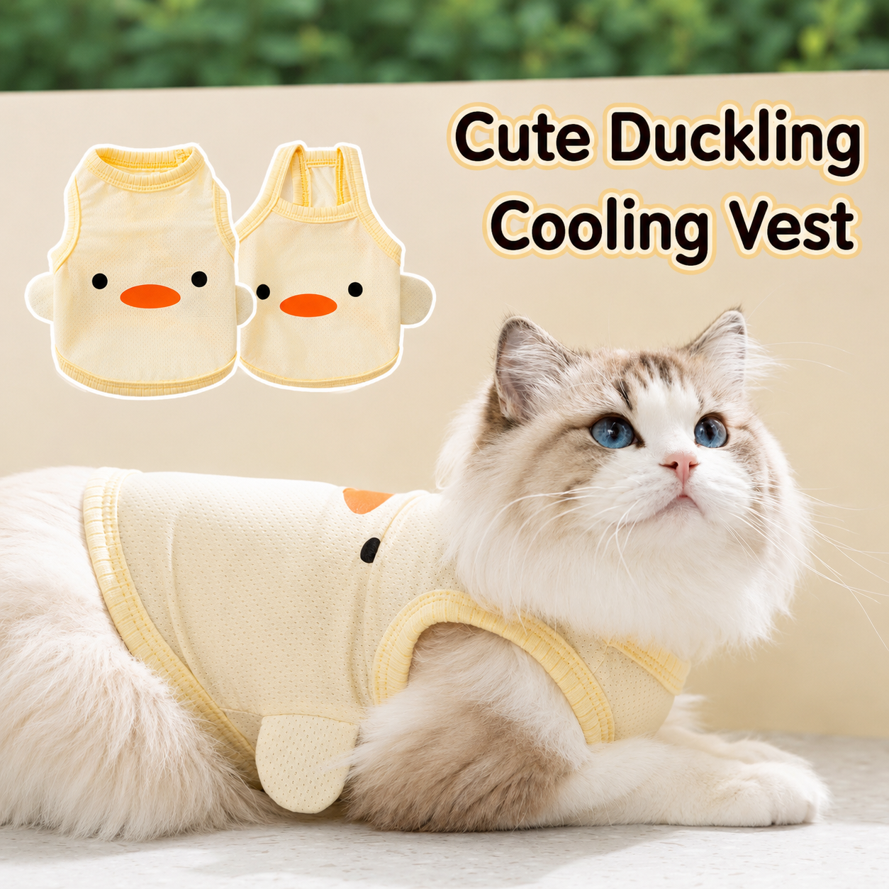 HipiDogs Cute Duck Cooling Tank Top for Dogs & Cats