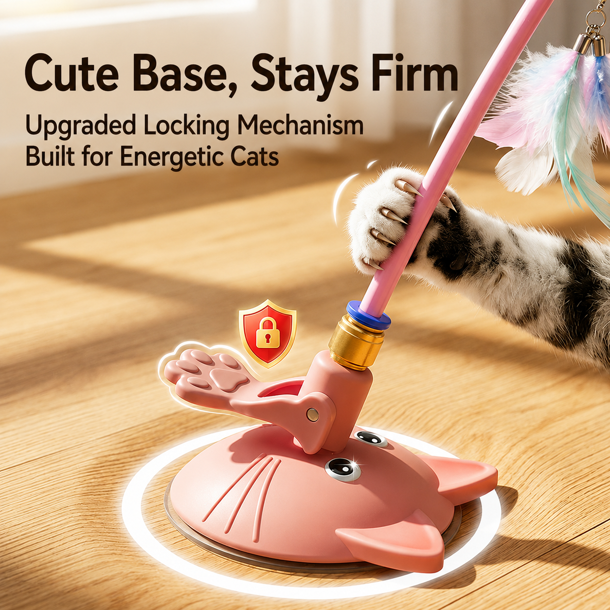 HipiDogs Interactive Suction Cup Cat Teaser Toy