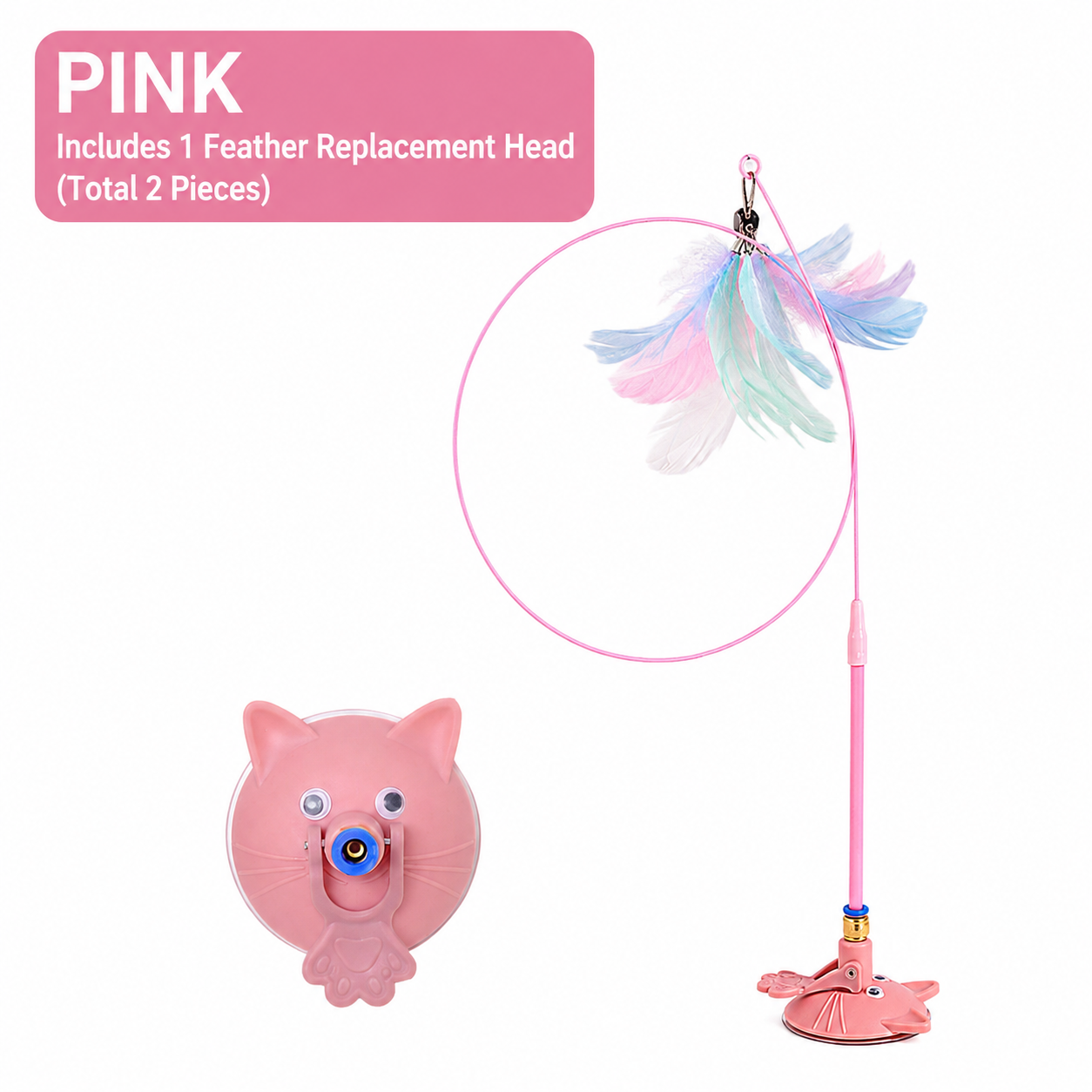 HipiDogs Interactive Suction Cup Cat Teaser Toy