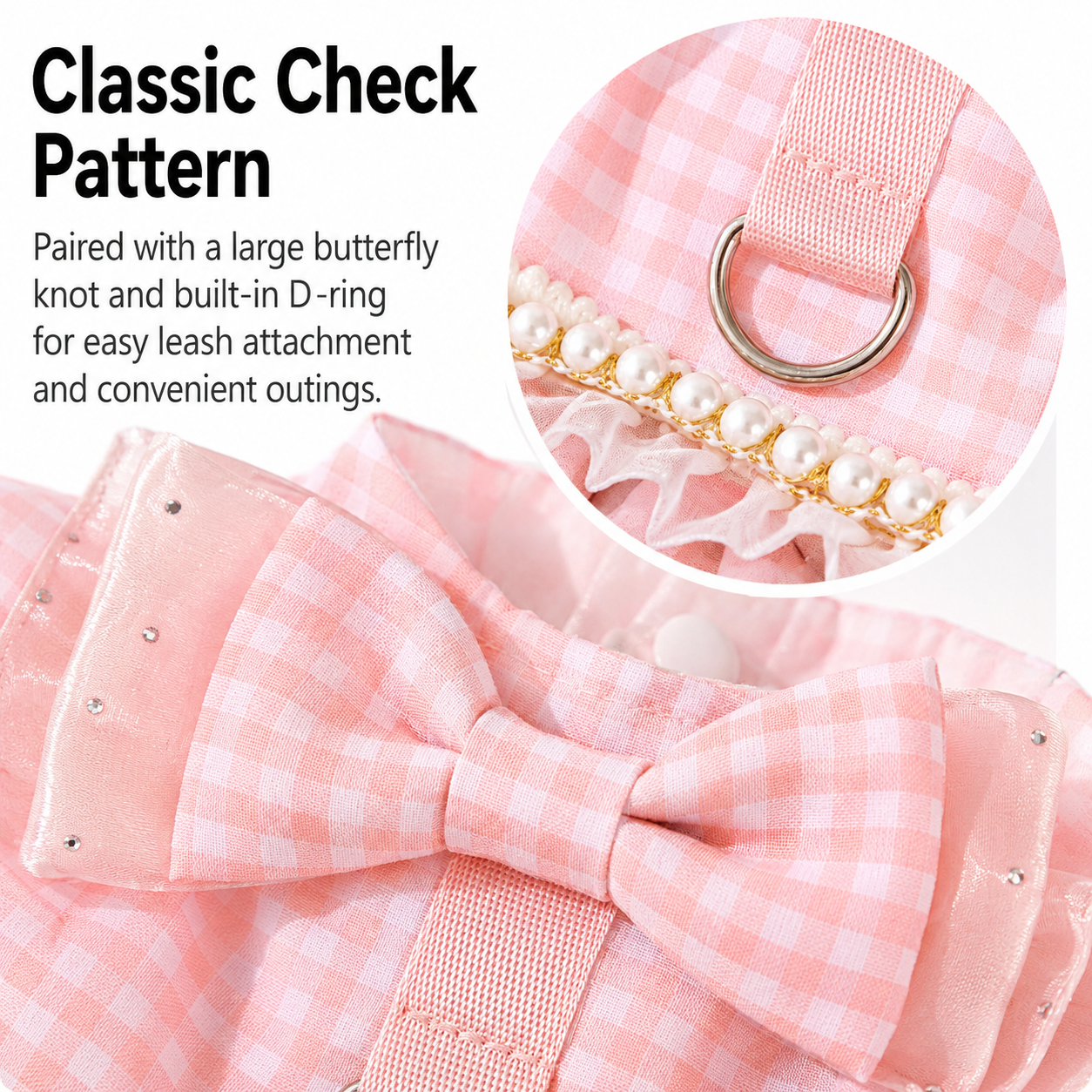 HipiDogs Gingham Princess Dog Dress