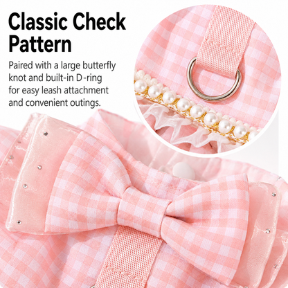 HipiDogs Gingham Princess Dog Dress