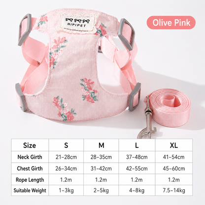 HipiDogs Daisy Plaid Cat Harness & Leash Set