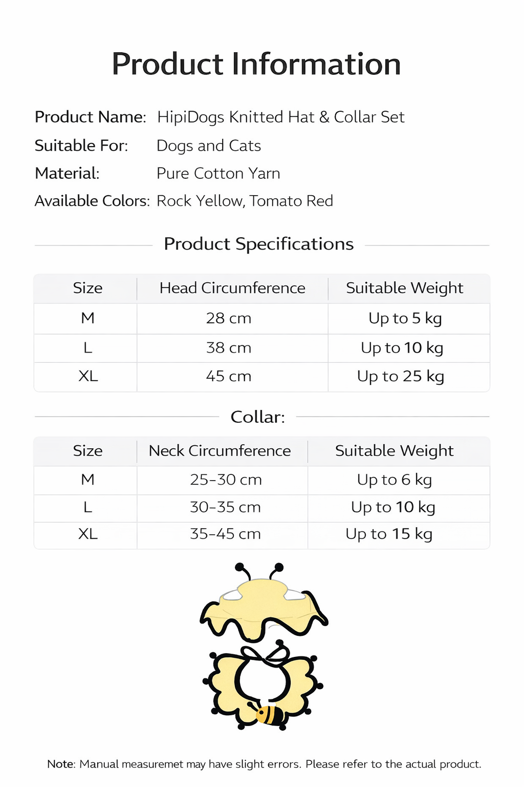 Cute Bee Dog Costume Set | Funny Bumblebee Pet Hat & Collar Outfit for Small Dogs | HipiDogs Pet Halloween Costume