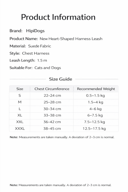 Soft Mesh Cat & Dog Harness Set with Leash | Adjustable Breathable Pet Vest Harness for Small Dogs & Cats | HipiDogs