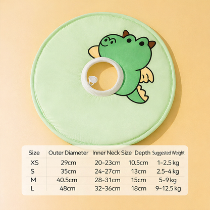 Cute Pet Recovery Collar | Soft Protective Cat & Dog Cone | Adjustable Post-Surgery E-Collar for Cats & Small Dogs | HipiDogs