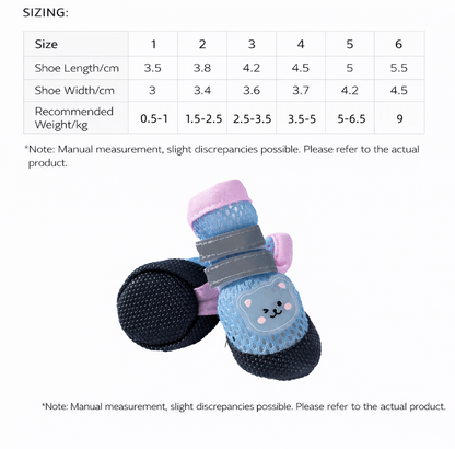 Waterproof Dog Boots | Anti-Slip Pet Paw Protector Shoes | Breathable Outdoor Puppy Boots for Small Dogs | HipiDogs