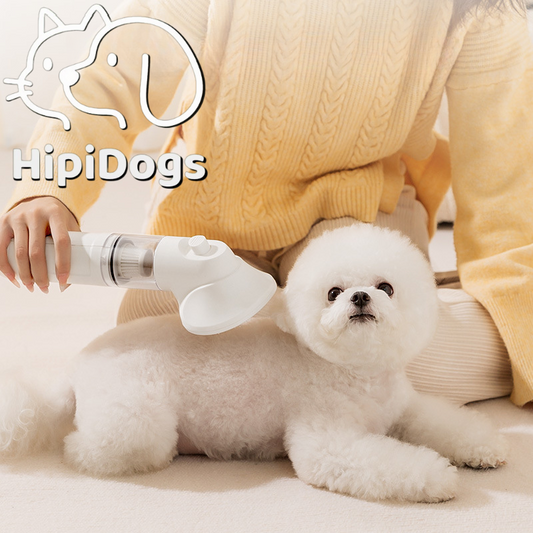 HipiDogs 3-in-1 Pet Grooming Vacuum Brush – Deshedding, Hair Removal & Massage Tool for Dogs & Cats