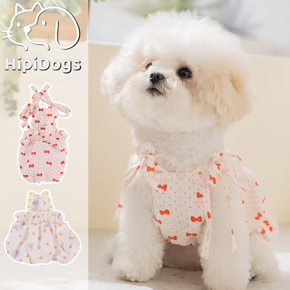HipiDogs Sweet Bow Bubble Dress for Dogs & Cats