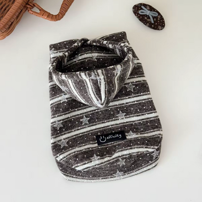 Striped Star Hooded Sweater for Dogs & Cats – Cozy Everyday Pet Hoodie
