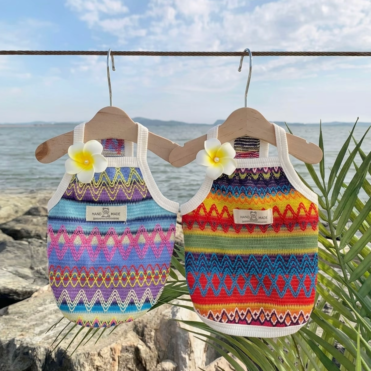 HipiDogs Rainbow Pattern Dog Vest——Suitable for cats and dogs