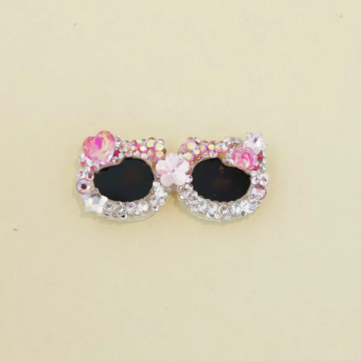 HipiDogs Handmade Rhinestone Pet Sunglasses Hair Clip | Luxury Dog & Cat Hair Accessory