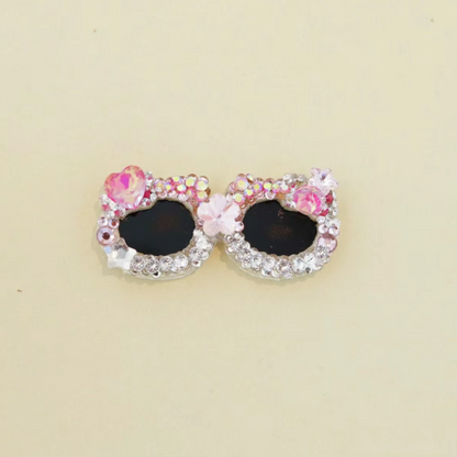 HipiDogs Handmade Rhinestone Pet Sunglasses Hair Clip | Luxury Dog & Cat Hair Accessory