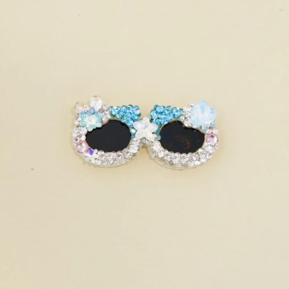 HipiDogs Handmade Rhinestone Pet Sunglasses Hair Clip | Luxury Dog & Cat Hair Accessory