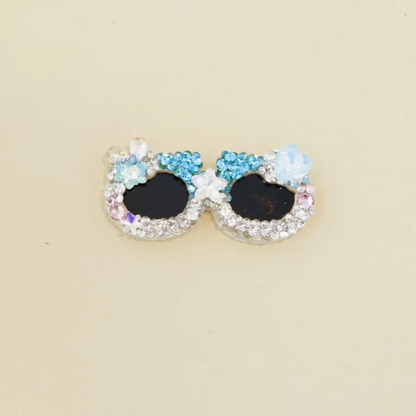 HipiDogs Handmade Rhinestone Pet Sunglasses Hair Clip | Luxury Dog & Cat Hair Accessory