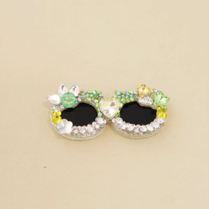 HipiDogs Handmade Rhinestone Pet Sunglasses Hair Clip | Luxury Dog & Cat Hair Accessory